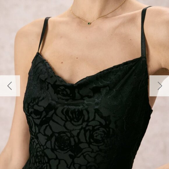 RIHOAS The Black V-Neck Ruffle Tiered Maxi Dress - Picture 4 of 6